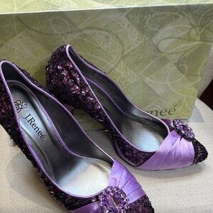 J.Renee Purple Sequin Heels